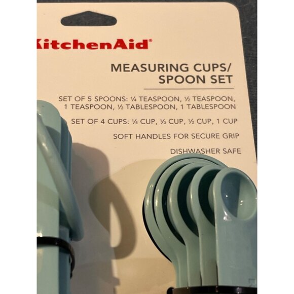 KitchenAid Ice Blue Measuring Cups & Spoons Set New With Tags! - Picture 3 of 5